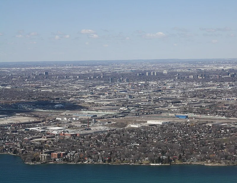 Etobicoke and Mimico neighbourhoods along Lake Ontario