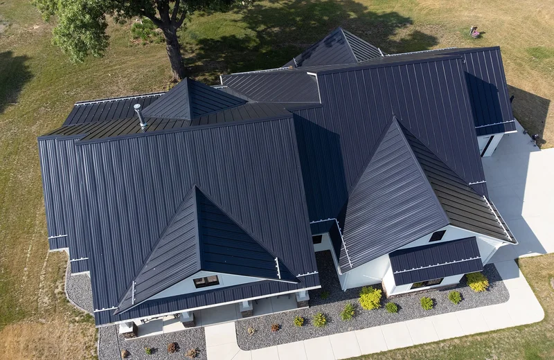House with a standing-seam metal roof